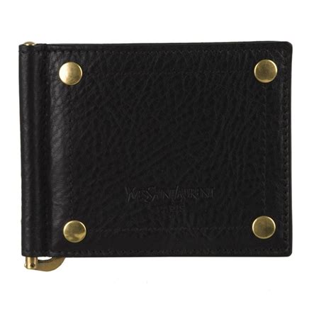 ysl men's credit card wallet|yves saint laurent money clip.